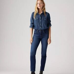 Levi's 724 High Rise Straight Blue Jeans NWOT size 32